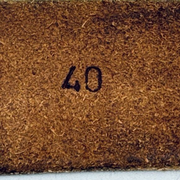 Vintage Tex Tan Belt size 40 Hand Tooled Leather Sunset Trees Mountains Birds - Picture 12 of 12